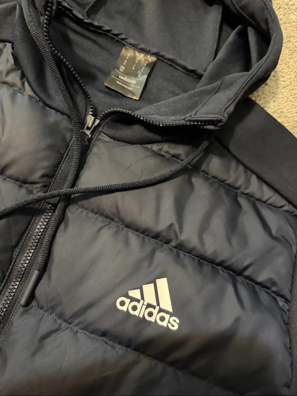 adidas quilted front